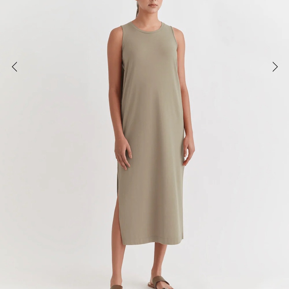 Olive Green Sleeveless Dress